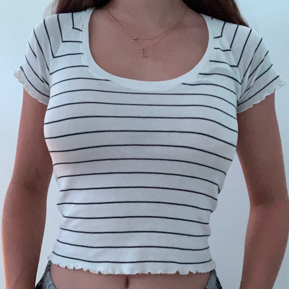 Women’s Cropped Striped T-shirt